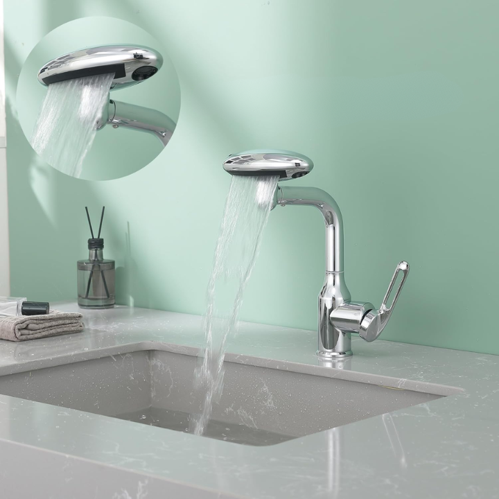 Grifo de Lavabo Multifunción - 4 Modos, Rotación 360°