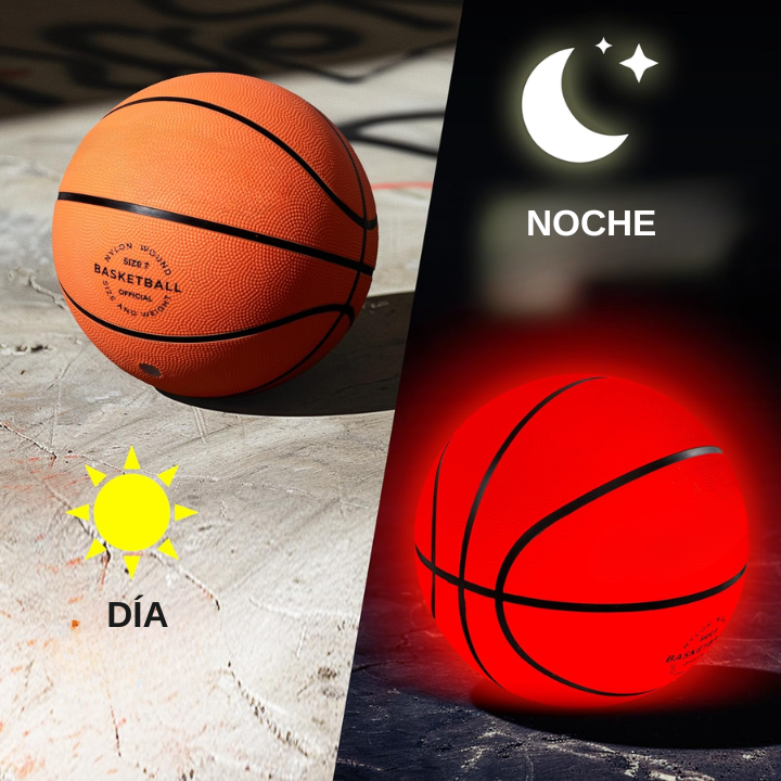 Baloncesto LED Luminoso ¡Brilla en la Noche!