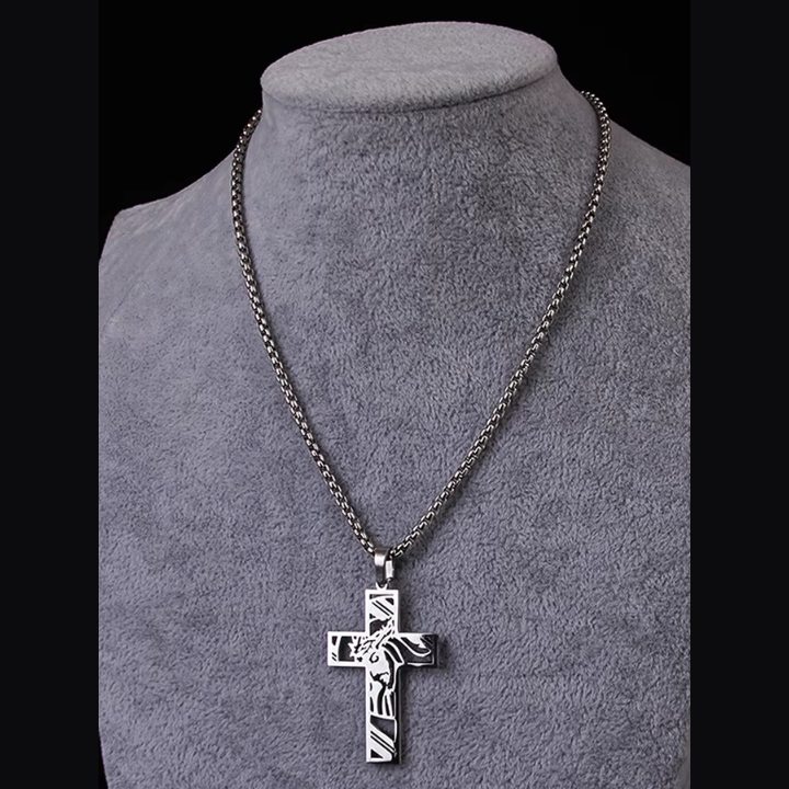 Collar con Cruz y Corona de Espinas de Jesús