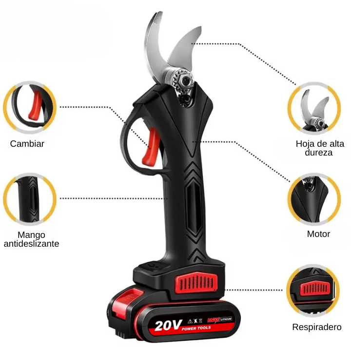 Tijera Corta Ramas Eléctrica – Potencia y Precisión para una Poda sin Esfuerzo