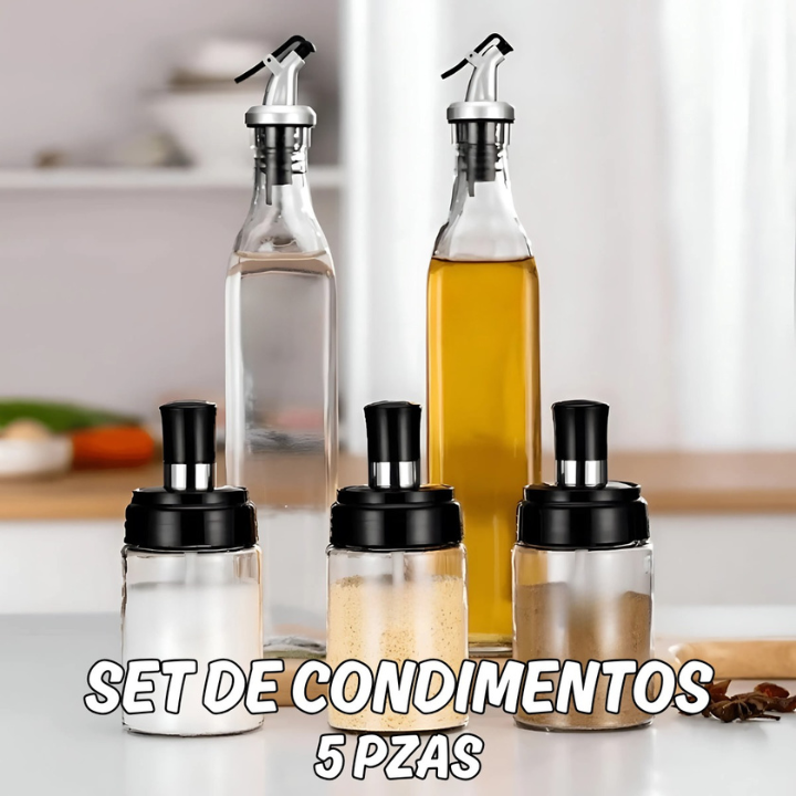 Set de Condimenteros 5 Piezas