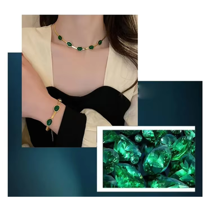 Conjunto de tres piezas de joyeria de lujo - para mujer