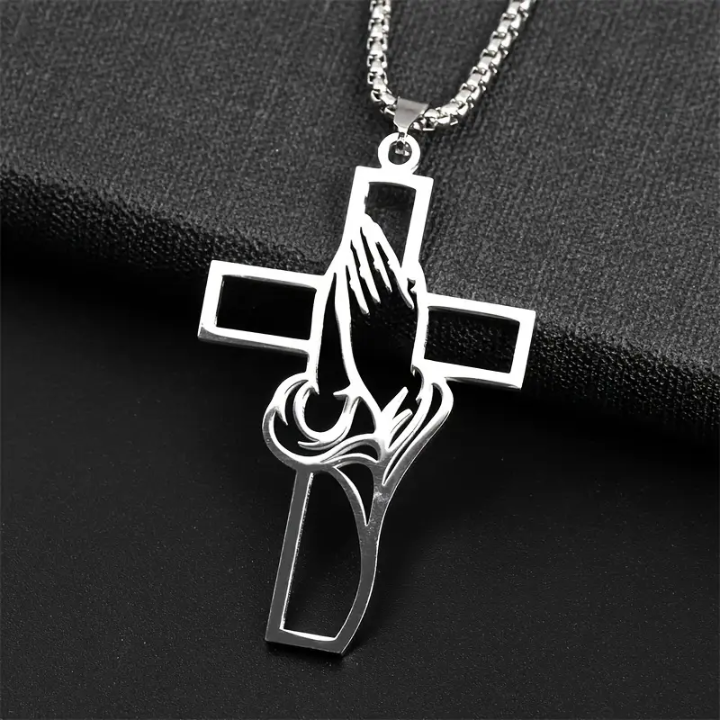 Collar de Manos en Oración – Amuleto de Fe Cristiana