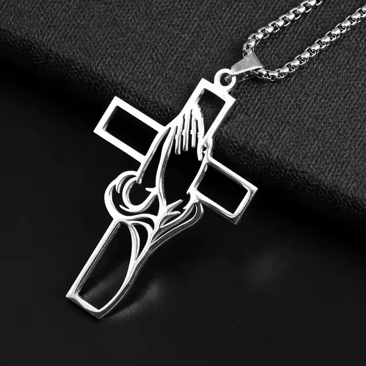 Collar de Manos en Oración – Amuleto de Fe Cristiana