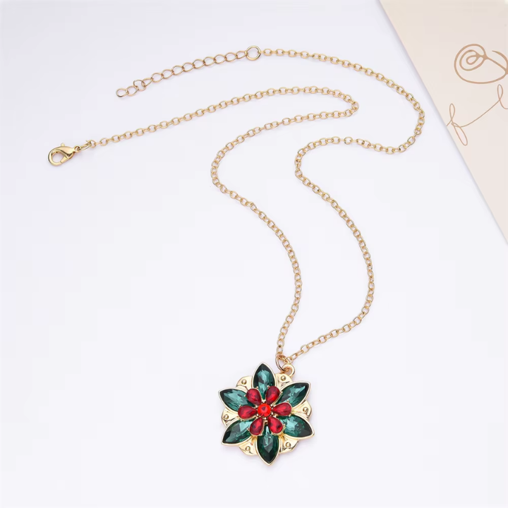 Collar Flor de Cristal Multicolor – Colección Princesa Encantada ✨