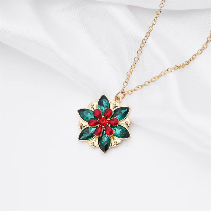 Collar Flor de Cristal Multicolor – Colección Princesa Encantada ✨